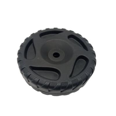 China Building Material Stores Factory Outlet Caster Wheel 125x33 Caster Blowing Wheels With Black Rubber Ring for sale