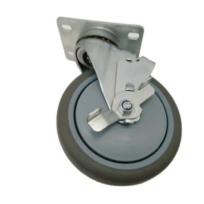 China Traditional Brand New High Quality Gray 125x32 PU Caster Wheel Locking For Office Chair for sale