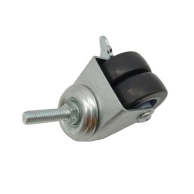 China Traditional Special Hot Sale 50x21 Twin Wheel TPR Swivel Caster For Office Chair for sale