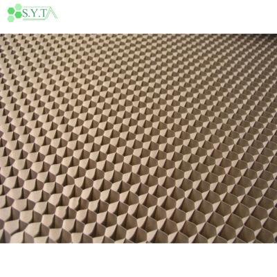 China Recycled Materials S.Y.T High Strength Eco-friendly Sound Reduction Brown Door Filling Honeycomb Paper Core for sale