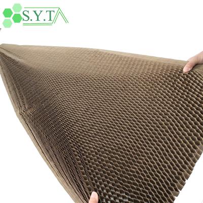 China Recycled Materials S.Y.T High Strength Eco-friendly  Brown Door Filling Sound Reduction Honeycomb Paper Core for sale