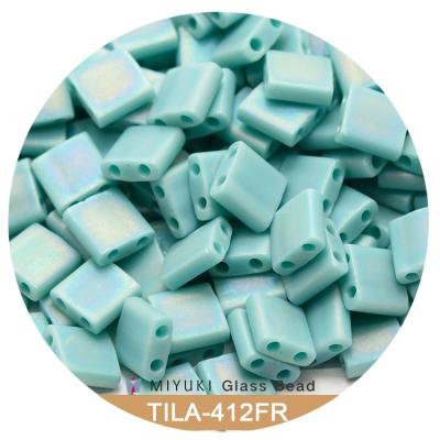 China Eco-friend Miyuki Tila Beads 5 * 5 * 1.9 mm Pack 10g [21 Color Frosted Rainbow Second Series] for sale