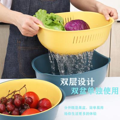 China Viable BPA FREE Kitchen Strainer, Wash 2-in-1 Strainer Bowl Sets Multi-Functional Bowl Sets and Sieve, for sale