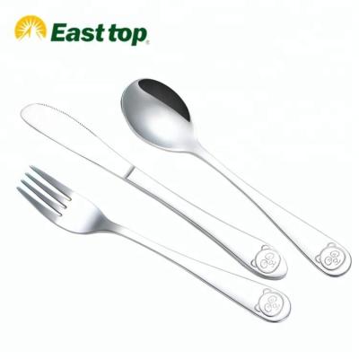 China Panda Flatware Children Stainless Steel Animals Mini Dinner High Quality Personalized Children's Cutlery Set Stocked Child for sale