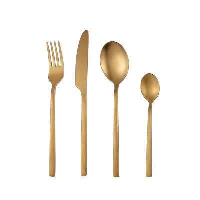 China Viable Rose Gold Dinnerware 18/0 Stainless Steel Cutlery Set for sale