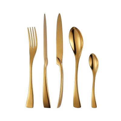 China Durable high quality flatware spoon knife and fork cutlery stainless steel rose gold cutlery set for sale