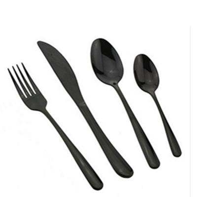 China Sustainable Flatware Flatware Set, Wedding Flatware, Gift Flatware Set 18/10 Stainless Steel Black Flatware for sale