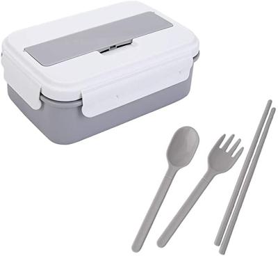 China Viable Leakproof Bento Boxes for Kids Adults, Food Boxes with 3 Compartments/Fork Spoons and Chopsticks, BPA Free for sale