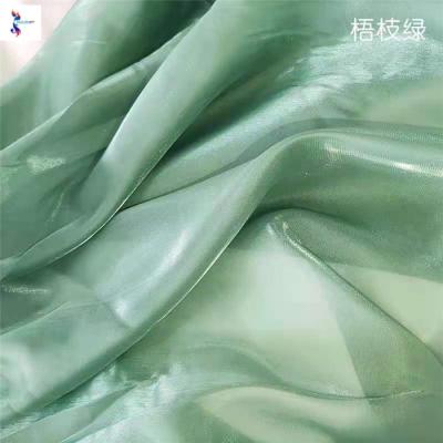 China Shaoxing anti-static textile high quality hot sale 100% polyester fabric satin dyed silk stock fabric for dress for sale