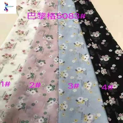 China Wholesale Fashion Tear-Resistant Design 100%Polyester Checked Paris Print Grids Woven Stock Fabric for sale