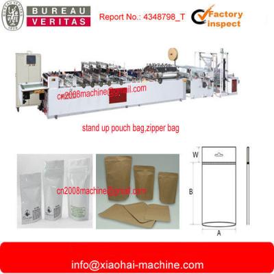 China Speedy Zipper And Stand Up Plastic Bag Making Machine 220v / 380v for sale