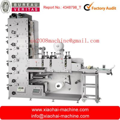 China 5 Color Three Die Cutting station Rotary Label Flexo Printing Machine With UV Vanish for sale