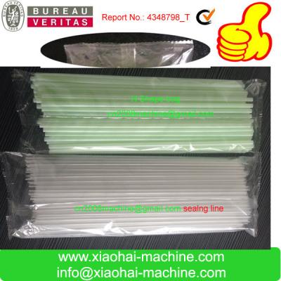 China Automatic Drinking Straw bag packing machine with H sealing for sale