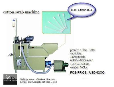 China Ear Cotton Buds Making Machine , High Capability 1200pcs/min without packing for sale