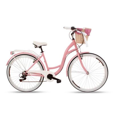 China Customized Bicycle 26 Inch Student City Bicycle Women Bike Popular Lady Girls Classic Retro Road Bike Pink Purple Aluminum Alloy Customized for sale