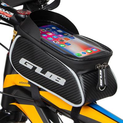 China Water Proof Bicycle Phone Bag Front Frame Bag Waterproof Bicycle Top Tube Touch Screen Phone Recycling Bag for sale