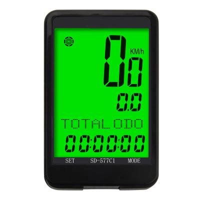 China Bicycle Wireless Rainproof Computer LCD Stopwatch Stopwatch Cycling Computer Engineering Plastics Bike Recycling Odometer for sale