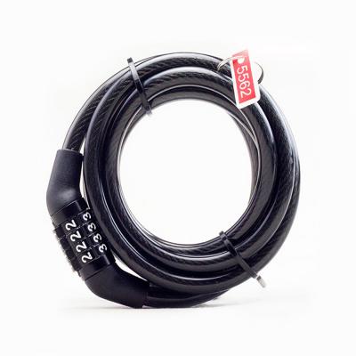 China Bicylce Anti Theft Combination Lock Four Digit Bicycle Cable Lock High Quality Bike Lock for sale