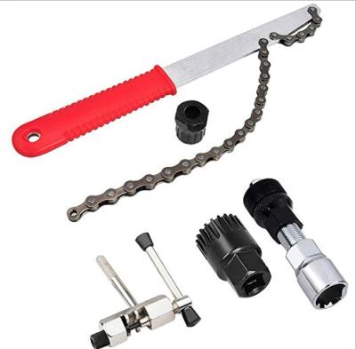 China Portable Mini Tool Set Crank Extractor Wrench Let Go Chain Whip Sprocket Lockring Remover Tool Kit Whip Tool Kit Bike Chain Cassette for sale