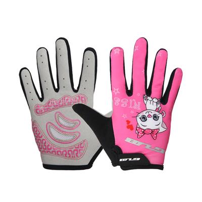 China Kid Children Full Finger Cycling Gloves Gel Sport Shockproof Workout Jogging Running Gloves For Bicycling Anti-skid Kids Gloves for sale