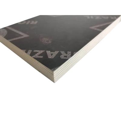 China Modern 10mm Hot Press Black Brown Poplar Core Double Film Faced Plywood Formwork Plywood For Building for sale