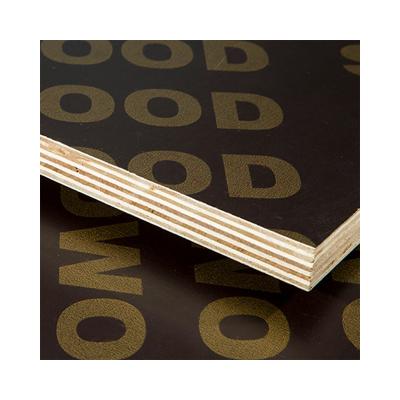 China Modern 11mm Twice Press Black Brown Poplar Core Hot Film Faced Plywood Formwork Plywood For Building for sale