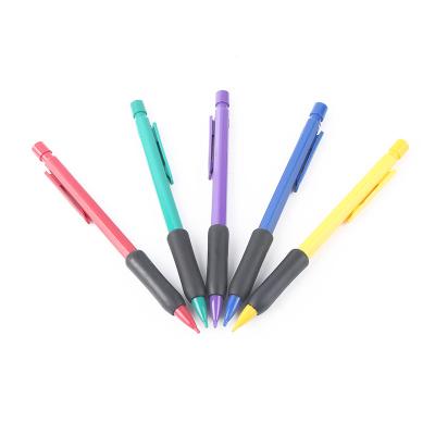 China Hotel school office promotion eco-friendly pen with logo printed mechanical pencil pencil automatic click write top eraser with rubber grip NO.635 for sale