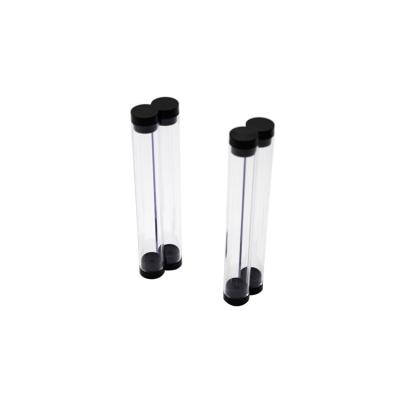 China Custom izable promotional double cylinder clear plastic pen holder recyclable for sale