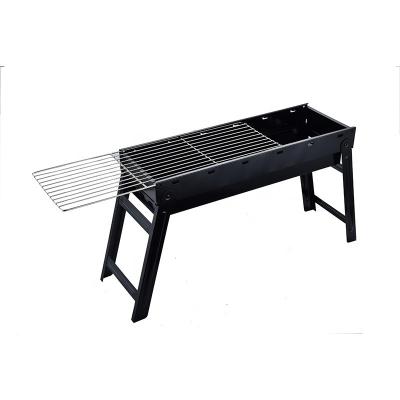 China Easily Assembled Steel Charcoal Grill Table Outdoor Foldable Legs Steel Grill For Cooking for sale