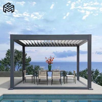 China Waterproof 3x4 4x4 Outdoor Gazebo Bioclimatica Aluminum Louvered Pergola for sale