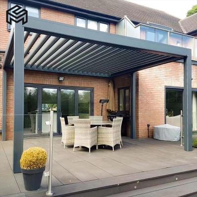 China Waterproof Roof System Waterproof Louvered Pergolas Aluminium Bioclimatic Pergola Canopy for sale