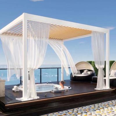 China Waterproof Bioclimatic Pergola Aluminum Frame Louver Pergola Patio for sale