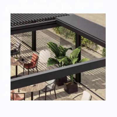 China Waterproof Customized Size Aluminum Pergola Louvered Retractable Pergola For Rooftop for sale