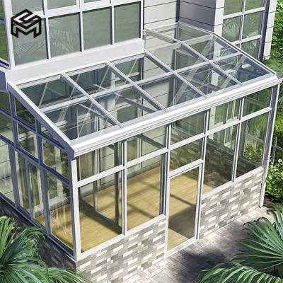 China Sun block Modular Prefab Glass Houses Patio Modern Sunroom 4 Season for sale