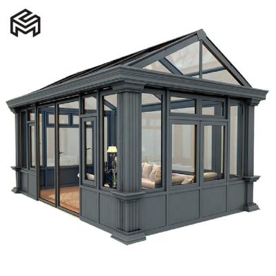 China Sun block Garden Room Free Standing Sunroom Four Season Glass Sun Room Outdoor for sale