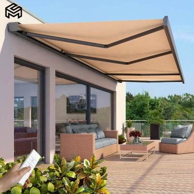 China Anti-UV Balcony Full Cassette  Retractable Motorized Electric Awning for sale