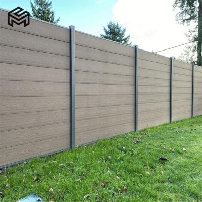 China Easily Assembled Modern Fence Design Privacy Back Yard Wpc Fence For Garden for sale