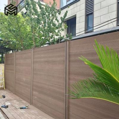 China Easily Assembled Backyard Decorative Privacy Decorative Garden Wpc Wall Fence for sale