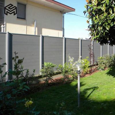 China Easily Assembled Modern Backyard Privacy Wpc Zaun Wall Panel Outdoor Panel Fence for sale