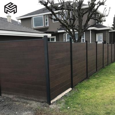 China Easily Assembled Garden Buildings Privacy Fence Slat Outdoor Fence Panels Wood Plastic Fence for sale