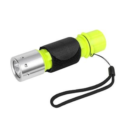 China Aluminum+ABS Scuba Diving Flashlight  Dive Torch IPX8 Waterproof Snorkeling Underwater LED Submarine Light Flash Light for Underwater Sports for sale