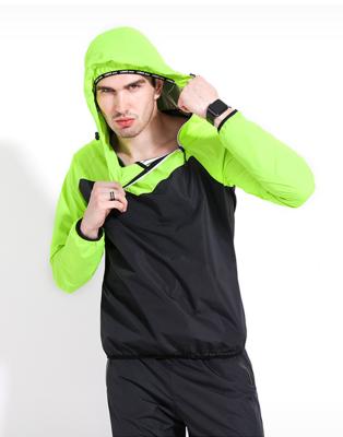 China 2021 New Trend Sauna Body Jacket Fitness Color Zipper Collar Weight Loss Jacket Men Breathable Sports Coat for sale