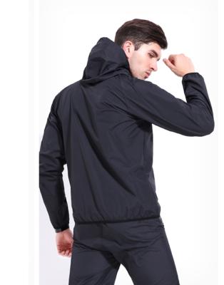 China Breathable Men Zipper Bodybuilding Coat For Weight Loss Workout Slimming Exercise Fitness Gym Sweat Sauna Suit for sale