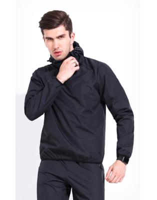 China OEM Breathable Gym Fitness Long Sleeve Windproof Weight Loss Sauna Mens Jacket Design Sweat Suits Windproof Suit for sale