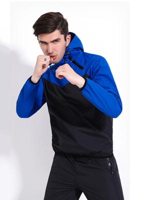 China Breathable Sauna Suit For Men Sweat Sauna Jacket Gym Workout Sweat Suits Weight Loss Boxing Gym Running Clothes for sale