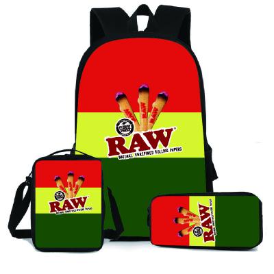 China Game character design 3pcs backwoods cigar backpack new shape RAW smell proof tobacco bag packs shoulder bags source factory for sale