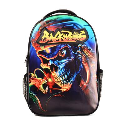 China High Quality PU Skull Head Logo Smell Proof Backpack New Arrival Waterproof Hot Cigar Backdrop LED Flash Campus Laptop Bags for sale