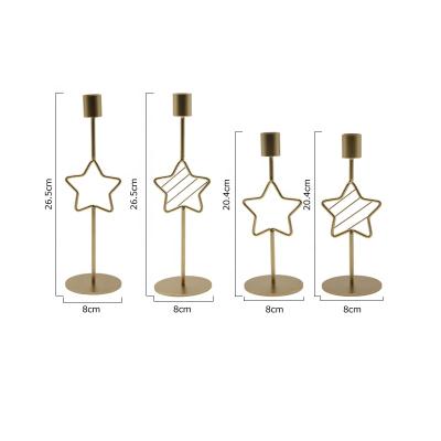 China Home Decoration Christmas Star Candlestick For Festival Decoration Metal Candle Holder For Christmas Decor for sale