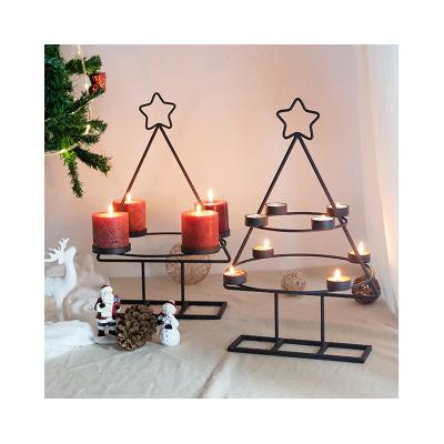 China Home Decoration Christmas Metal Candle Holder With Multiple Dishes Festival Decorative Candle Holder For Home Decor for sale