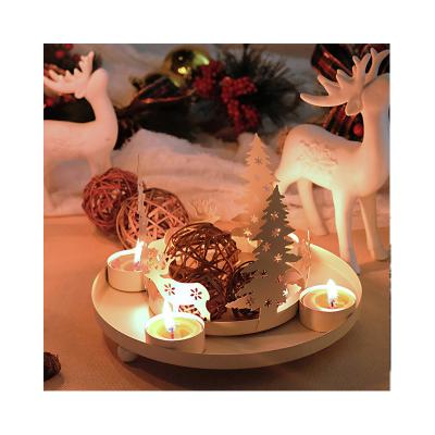 China Home Decoration Christmas Candle Holder For Festival Holiday Decoration Laser Cutting Metal Candle Holder For Home Decor for sale